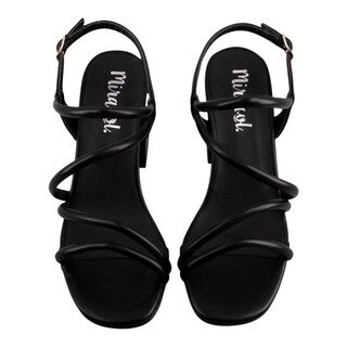 Foto 6 | Foto 6 | Sandalia Mujer Miracol By Mama Lola 8715 Negro Sandalia Mujer Tacon Ancho Dama Talla 23 A 26 M