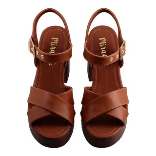 Foto 6 | Foto 6 | Sandalia De Mujer Miracol By Mama Lola 5602 Camel Tacon Alto Casual Mujer Talla 23 A 26 M