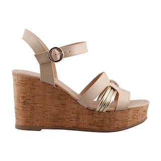 Foto 1 | Foto 1 | Sandalia Dama Miracol By Mama Lola 50104 Avena Sandalia De Plataforma Casual Talla 23 A 26 M