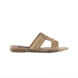 Sandalia Tiras Flat Casual Brillo Para Mujer Walki Yazareth Rosa