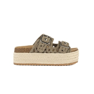 Foto 1 | Foto 1 | Sandalia Plataforma Hebilla Doble Para Mujer Walki Simona Verde