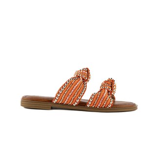 Foto 1 | Foto 1 | Sandalia Casual Plana Flat Doble Tira Para Mujer Walki Elvira Naranja