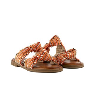 Foto 2 | Foto 2 | Sandalia Casual Plana Flat Doble Tira Para Mujer Walki Elvira Naranja