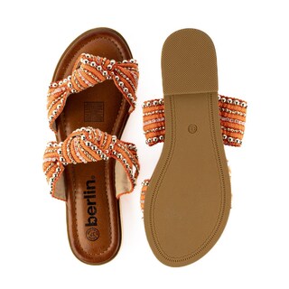 Foto 4 | Foto 4 | Sandalia Casual Plana Flat Doble Tira Para Mujer Walki Elvira Naranja