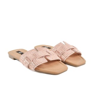 Foto 2 | Foto 2 | Sandalia Brillos Flat Casual Moda Para Mujer Walki Nelia Rosa