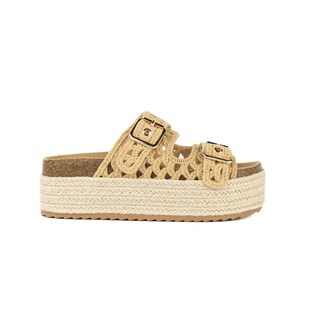 Foto 1 | Foto 1 | Sandalia Plataforma Hebilla Doble Para Mujer Walki Simona Beige