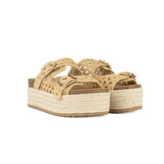 Foto 2 | Foto 2 | Sandalia Plataforma Hebilla Doble Para Mujer Walki Simona Beige