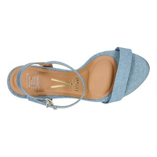 Foto 8 | Foto 8 | Sandalias Mujer Tacon Bajo Vizzano Mezclilla Dama Correa Azul