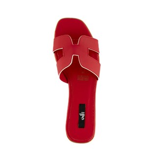 Foto 3 | Foto 3 | Sandalia Tiras Flat Casual Brillo Para Mujer Walki Azula Rojo