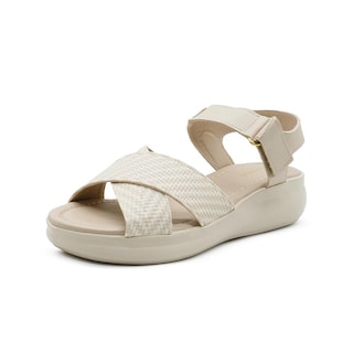 Foto 4 | Foto 4 | Sandalia Para Mujer Plataforma Acabado Tejido Color Beige Beige