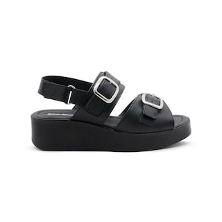 Foto 7 | Foto 7 | Sandalia Plataforma Dama Ajuste Doble Broche Color Negro Negro