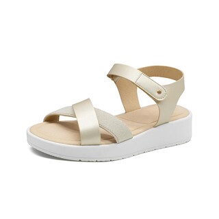 Foto 5 | Foto 5 | Sandalia Para Dama Plataforma Suela Blanca Super Comodas Plateado