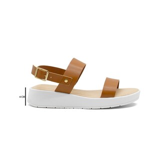 Foto 3 | Foto 3 | Sandalia Plataforma Color Camel Abierta Con Correa 23-26 Beige