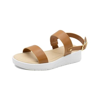 Foto 5 | Foto 5 | Sandalia Plataforma Color Camel Abierta Con Correa 23-26 Beige