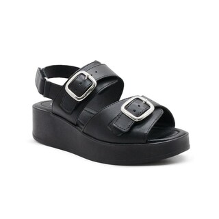 Foto 1 | Foto 1 | Sandalia Plataforma Dama Ajuste Doble Broche Color Negro Negro
