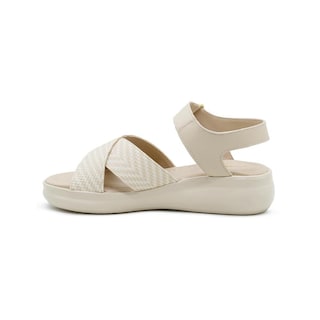 Foto 6 | Foto 6 | Sandalia Para Mujer Plataforma Acabado Tejido Color Beige Beige