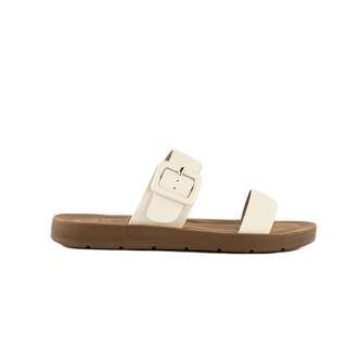 Foto 1 | Foto 1 | Sandalia Casual Plana Flat Doble Hebilla Para Mujer Walki Kim Blanco