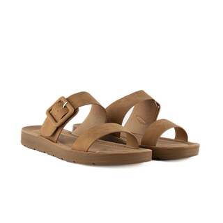 Foto 2 | Foto 2 | Sandalia Casual Plana Flat Doble Hebilla Para Mujer Walki Kim Cafe