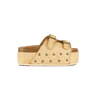 Foto 1 | Foto 1 | Sandalia Plataforma Hebilla Doble Para Mujer Walki Anastasia Beige