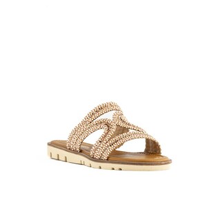 Foto 1 | Foto 1 | Sandalia Tiras Flat Casual Boho Para Mujer Walki Clara Dorado