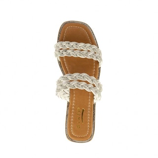Foto 4 | Foto 4 | Sandalia Tiras Flat Brillo Suela Para Mujer Walki Esther Plateado