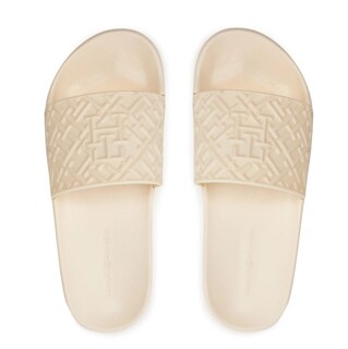 Foto 4 | Foto 4 | Chanclas Tommy Hilfiger Sandalias Monograma Beige Moda De Mujer Original