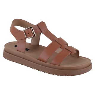 Foto 1 | Foto 1 | Sandalias De Piso Exterior Piel Vegana Color Café Para Mujer De Rbcollection