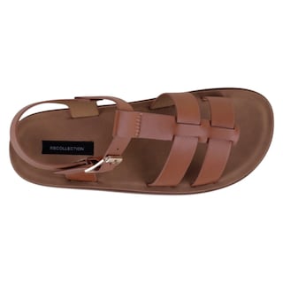 Foto 3 | Foto 3 | Sandalias De Piso Exterior Piel Vegana Color Café Para Mujer De Rbcollection