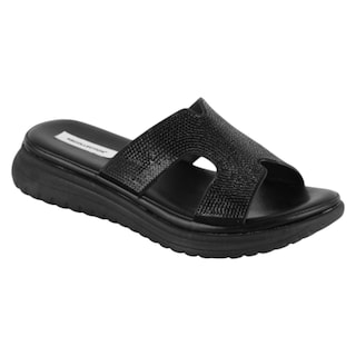Foto 1 | Foto 1 | Sandalias De Piso Exterior Textil Color Negro Para Mujer De Rbcollection