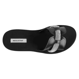 Foto 3 | Foto 3 | Sandalias De Piso Exterior Piel Vegana Color Negro Para Mujer De Rbcollection