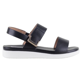 Foto 2 | Foto 2 | Sandalias De Piso Exterior Piel Vegana Color Negro Para Mujer De Rbcollection