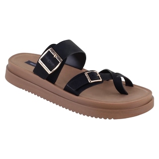 Foto 1 | Foto 1 | Sandalias De Piso Exterior Piel Vegana Color Negro Para Mujer De Rbcollection