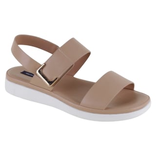 Foto 1 | Foto 1 | Sandalias De Piso Exterior Piel Vegana Color Beige Para Mujer De Rbcollection