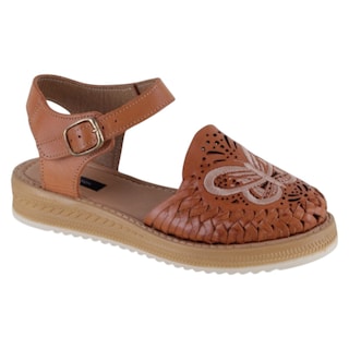 Foto 1 | Foto 1 | Sandalias De Piso Exterior Piel Color Café Para Mujer De Rbcollection