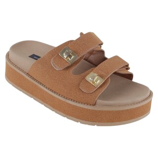 Foto 1 | Foto 1 | Sandalias De Piso Exterior Gamuza Sintética Color Café Para Mujer De Rbcollection