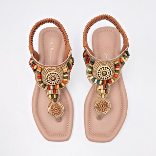 Foto 3 | Foto 3 | Mora Tierra Sandalia Para Mujer Camel Multicolor