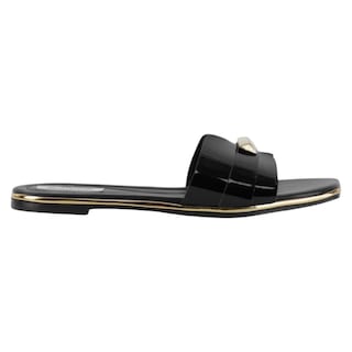 Foto 2 | Foto 2 | Sandalias De Piso Exterior Charol Color Negro Para Mujer De Rbcollection