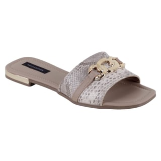 Foto 1 | Foto 1 | Sandalias De Piso Exterior Piel Vegana Color Beige Para Mujer De Rbcollection