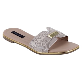 Foto 1 | Foto 1 | Sandalias De Piso Exterior Piel Vegana Color Beige Para Mujer De Rbcollection