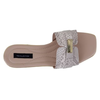 Foto 3 | Foto 3 | Sandalias De Piso Exterior Piel Vegana Color Beige Para Mujer De Rbcollection