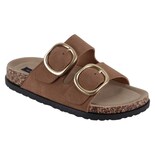 Sandalias De Piso Exterior Gamuza Sintética Color Café Para Mujer De Rbcollection