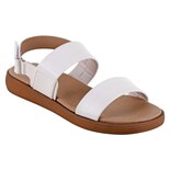 Sandalias De Piso Exterior Piel Vegana Color Blanco Para Mujer De Rbcollection