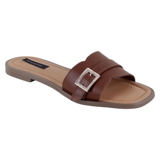 Foto 1 | Foto 1 | Sandalias De Piso Exterior Piel Vegana Color Café Para Mujer De Rbbasics