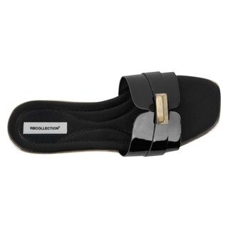 Foto 3 | Foto 3 | Sandalias De Piso Exterior Charol Color Negro Para Mujer De Rbcollection
