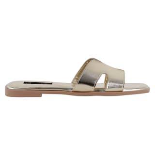 Foto 2 | Foto 2 | Sandalias De Piso Exterior Sintético Color Dorado Para Mujer De Rbbasics