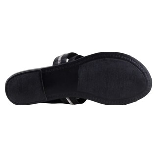 Foto 4 | Foto 4 | Sandalias De Piso Exterior Piel Vegana Color Negro Para Mujer De Rbbasics