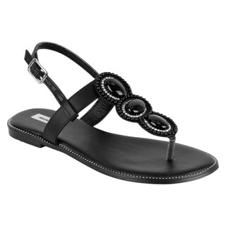 Foto 1 | Foto 1 | Sandalias De Piso Exterior Sintético Color Negro Para Mujer De Rbbasics