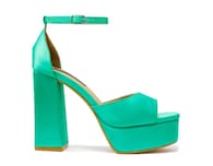 Sandalias con Tacón y Plataforma Salamandra 259-3761 Verde Menta para Mujer