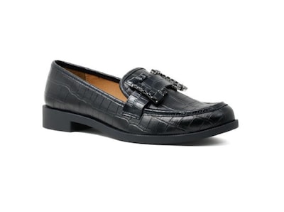 Foto 1 | Foto 1 | Zapatos Salamandra 86-3792 Metalica Caiman Negro Casual Dama