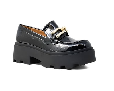 Foto 1 | Foto 1 | Zapatos Salamandra 267-3841 Croco Charol Negro Casual Dama